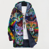 Petra | Damen Kapuzenjacke mit Katzenmotiv