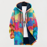 Katharina | Damen Kapuzenjacke mit Kunstmuster