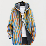 Manuela | Damen Kapuzenjacke mit Wellenstreifen