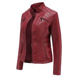 Reinhild | Taillierte Kunstleder-Jacke Jacke