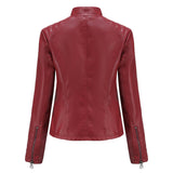 Reinhild | Taillierte Kunstleder-Jacke Jacke