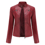 Reinhild | Taillierte Kunstleder-Jacke Jacke