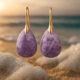 Boucles d'oreilles rose-lila avec des pierres pastel