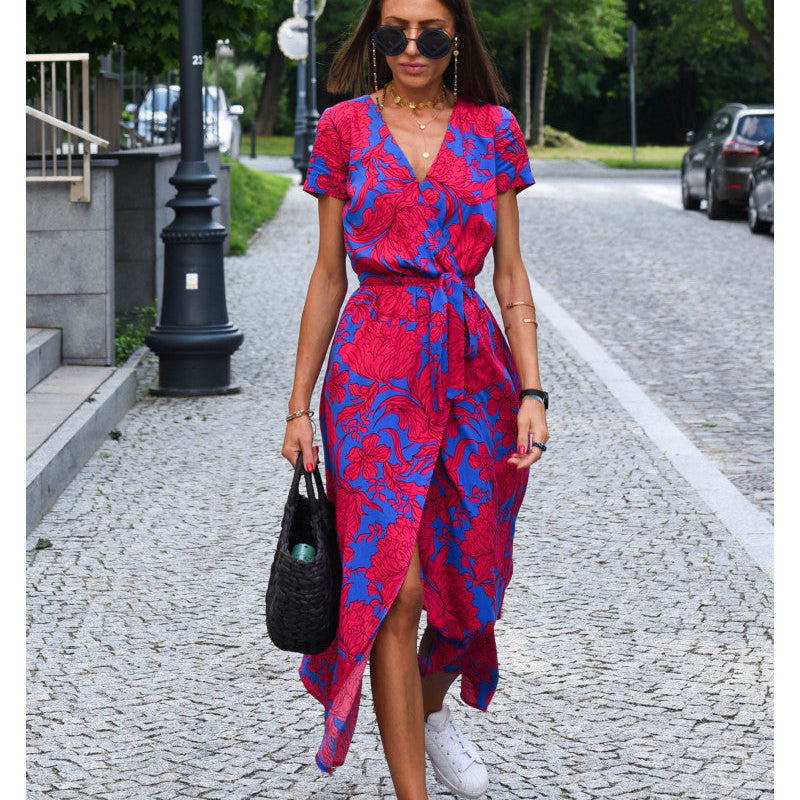Amélia - Midi-Kleid mit Blumenmuster