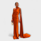 Robe maxi à col halter dénudé