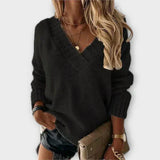 Carolina - Bequemer V-Ausschnitt Pullover