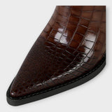 Stiefel mit Krokodil-Design und Eleganter Absätze