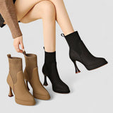 Eugénia - Stiefeletten mit Plateau, Komfort und weibliche Eleganz
