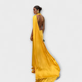 Robe maxi à col halter dénudé