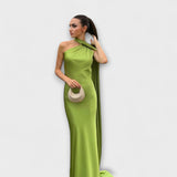 Robe maxi à col halter dénudé
