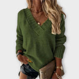 Carolina - Bequemer V-Ausschnitt Pullover