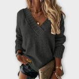 Carolina - Bequemer V-Ausschnitt Pullover