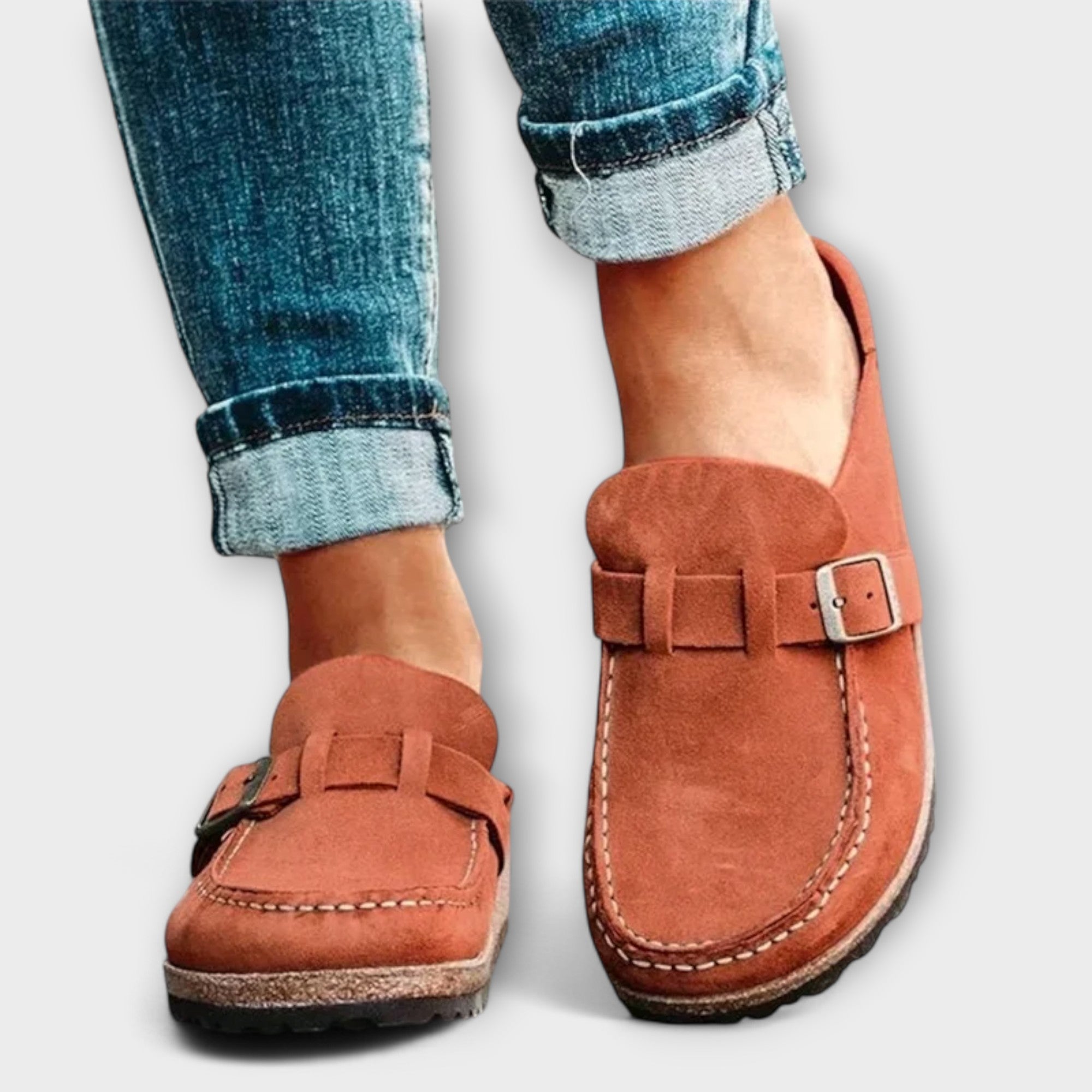 Mocassins orthopédiques pour femmes avec boucle décorative