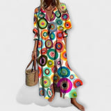 Lila - Robe maxi flatteuse avec couverture du ventre