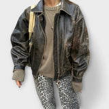 Chandra - Jeans Vintage avec Motif Léopard
