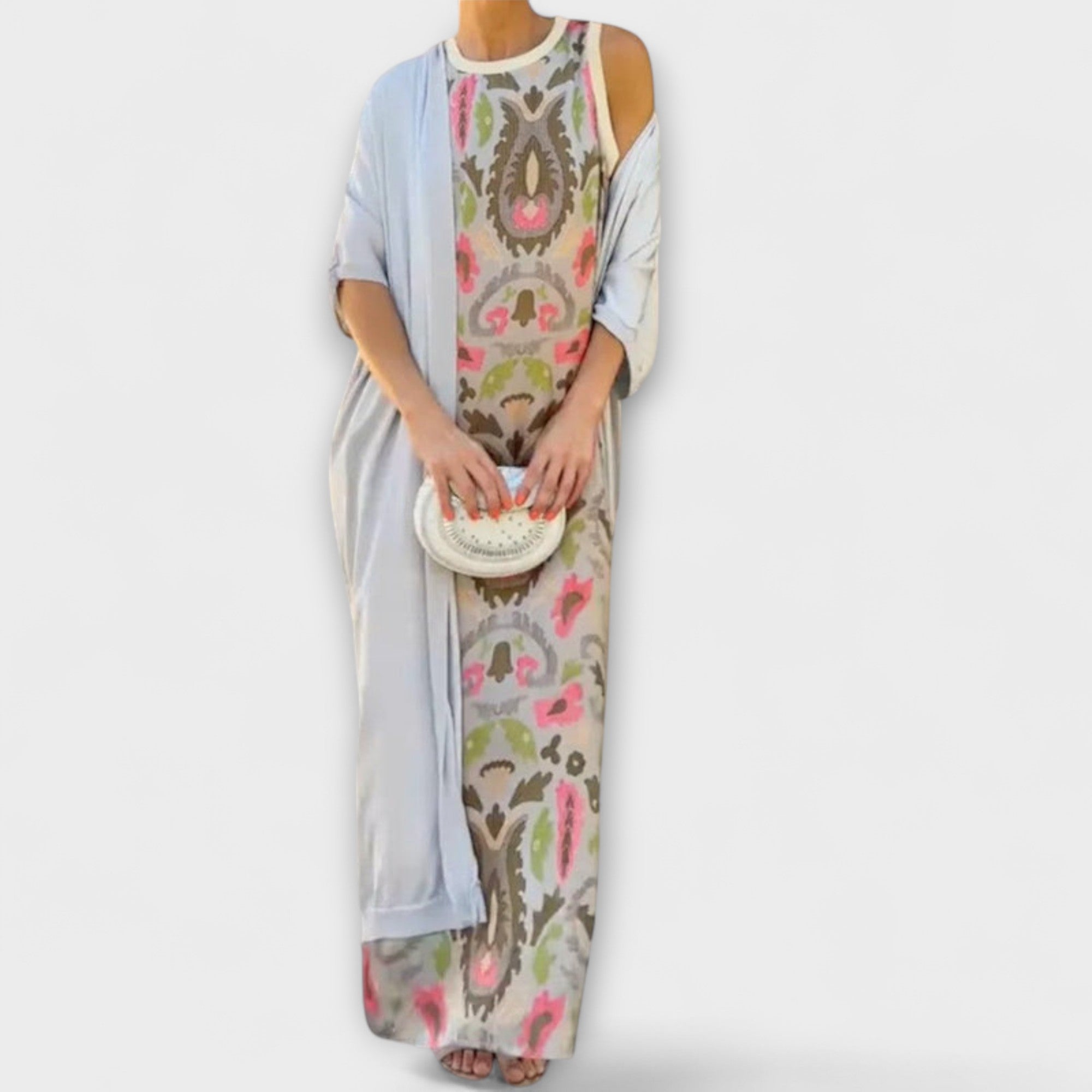 Selviane - Robe maxi avec cardigan assorti