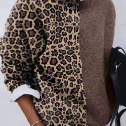 Marina - Pull décontracté avec design léopard