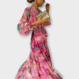 Evelyn - Robe Maxi Aquarelle Rêve