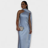 Robe maxi à col halter dénudé