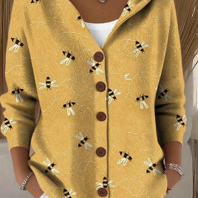 Sieglinde | Bunte Kapuzenjacke mit Kunstdruck