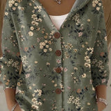 Sieglinde | Bunte Kapuzenjacke mit Kunstdruck