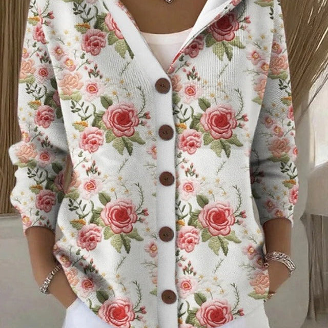 Sieglinde | Bunte Kapuzenjacke mit Kunstdruck