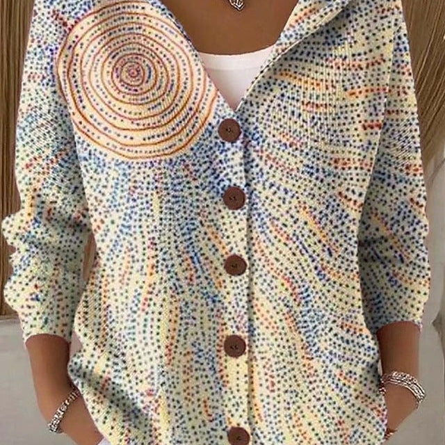 Sieglinde | Bunte Kapuzenjacke mit Kunstdruck