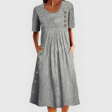 Julia | Gestreiftes Midi-Kleid