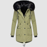 Gisela | Winterliche Parka mit Kunstfellkapuze Jacke
