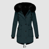 Gisela | Winterliche Parka mit Kunstfellkapuze Jacke