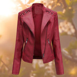 Sylvia | Lederjacke im Biker-Schnitt