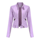 Sieglinde | Kurze Bikerjacke aus Kunstleder Jacke