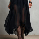 Sigrid™ | Elegantes Boho-Maxikleid mit Tüllrock und Zipfelsaum
