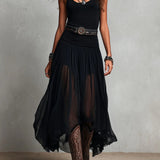Sigrid™ | Elegantes Boho-Maxikleid mit Tüllrock und Zipfelsaum