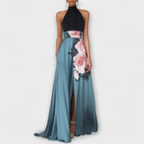 Natalie - Robe Maxikleid A-Linie Fleurie