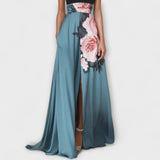Natalie - Robe Maxikleid A-Linie Fleurie