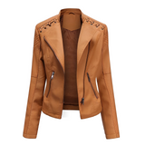 Wiebke | Kurze Kunstlederjacke in Sonnengelb