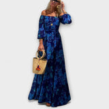 Juniper - Robe Maxi Smockée à Épaules Dénudées