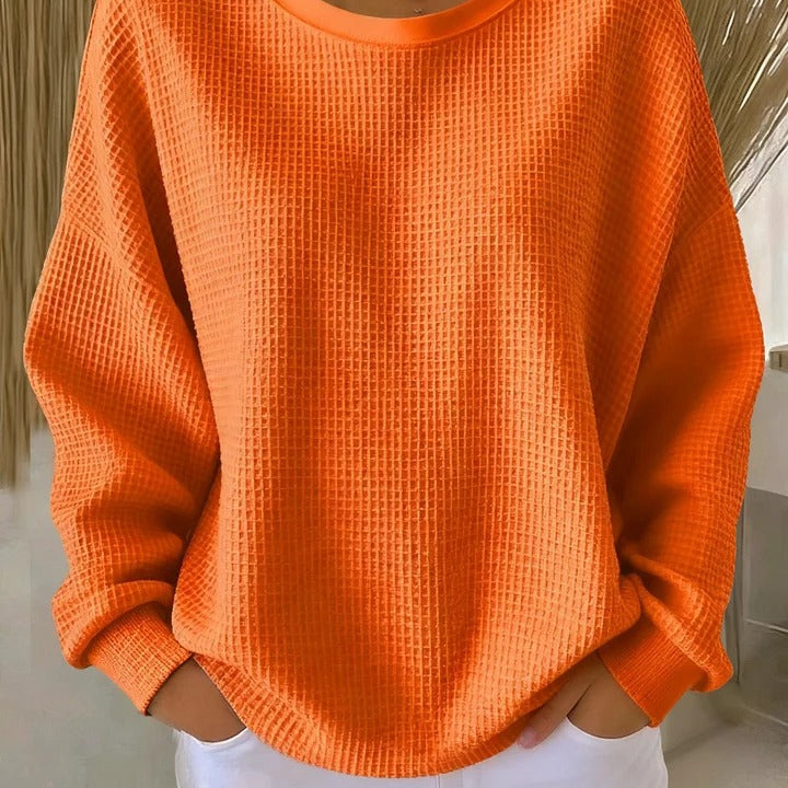 Rita | Weiches Waffelstrick-Sweatshirt