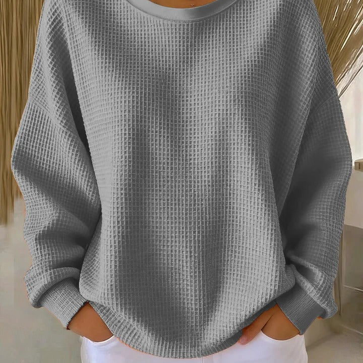 Rita | Weiches Waffelstrick-Sweatshirt