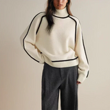 Christel | Rollkragen Baumwollmischstrick Pullover
