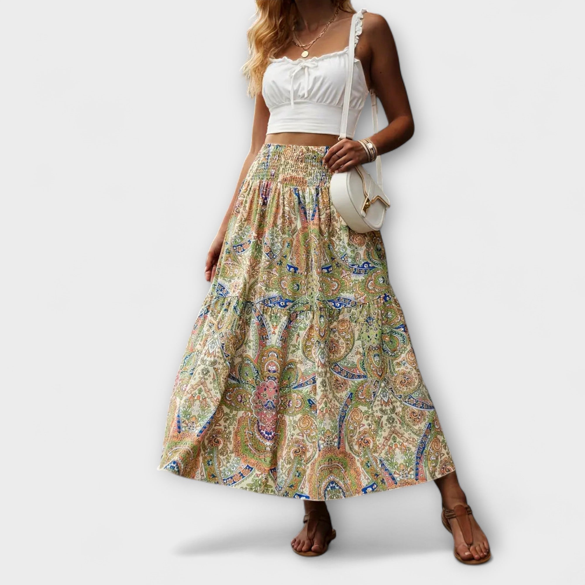 Jupe fluide avec motif