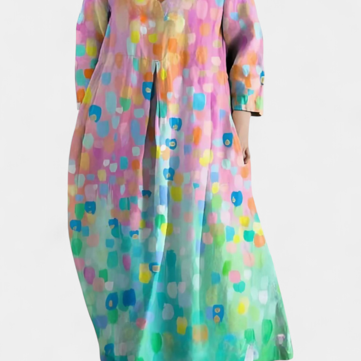Ana - Robe fluide avec motif