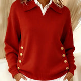 Hannelore | Weicher Strickpullover mit Kragen