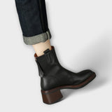 Grete | Klassischer Lederstiefel mit Blockabsatz