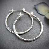 Boucles d'oreilles rétro en forme de hoop