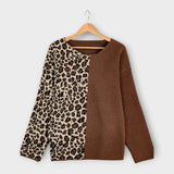 Marina - Pull décontracté avec design léopard