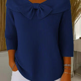 Ruth | Pullover mit Schleife am Ausschnitt
