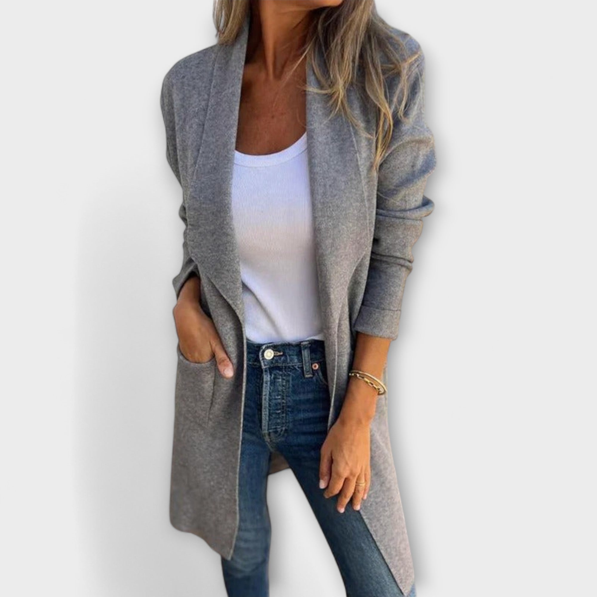 Libi – Manteau cardigan ajusté