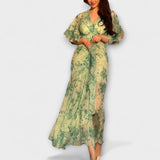 Lana - Robe Florale Élégante à Décolleté en V